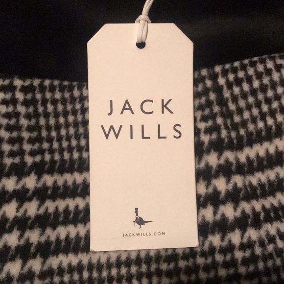 Jack Wills Hammerling Check A Line Skirt, Black - Picture 4 of 5